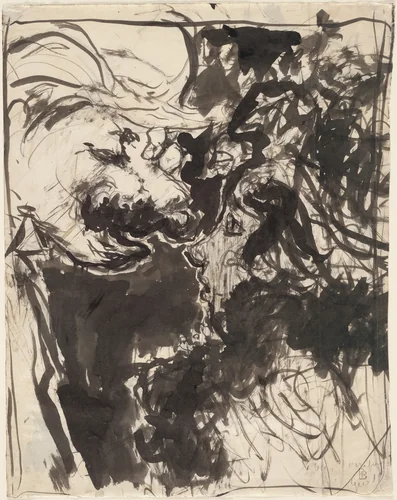 Study for the lithograph Conversation by Pierre Bonnard, drawing, 1893
