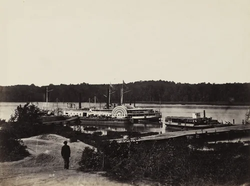 Medical Supply Boat, Appomattox Landing, Virginia by Alexander Gardner, photograph, 1865
