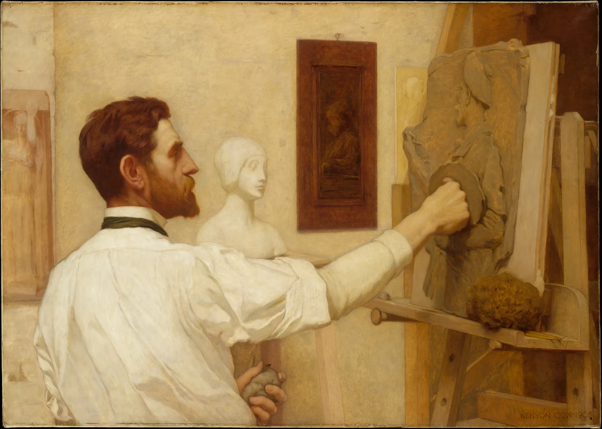 Augustus Saint-Gaudens by Kenyon Cox, artwork, 1887-1908