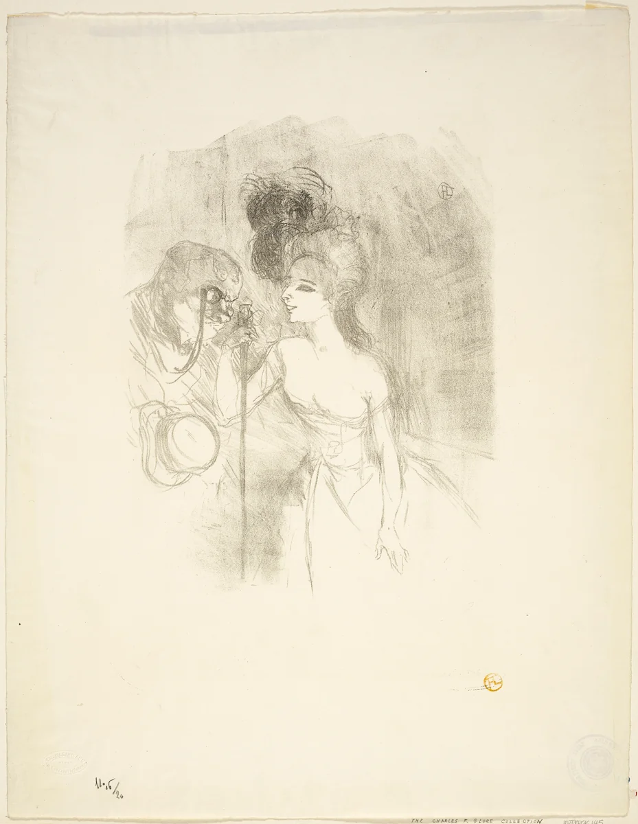 Anna Held and Baldy by Henri de Toulouse-Lautrec, print, 1896