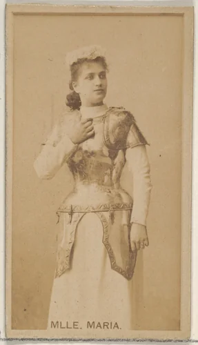 Mlle. Maria, from the Actors and Actresses series (N45, Type 8) for Virginia Brights Cigarettes by Allen & Ginter, photograph, 1885-1891