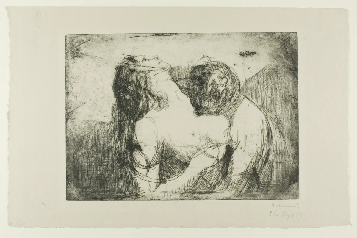The Bite by Edvard Munch, print, 1914