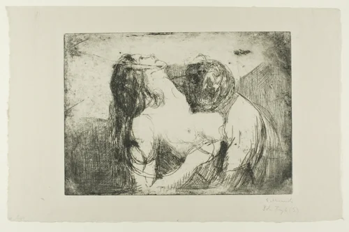 The Bite by Edvard Munch, print, 1914