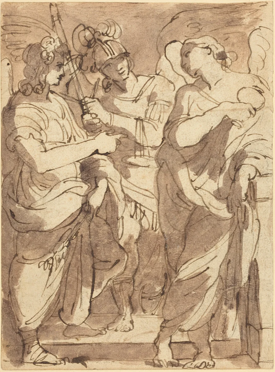 Allegory of Justice by Felice Giani, drawing, 1758-1823