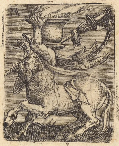Centaur with a Vase by Albrecht Altdorfer, print, 1515-1525