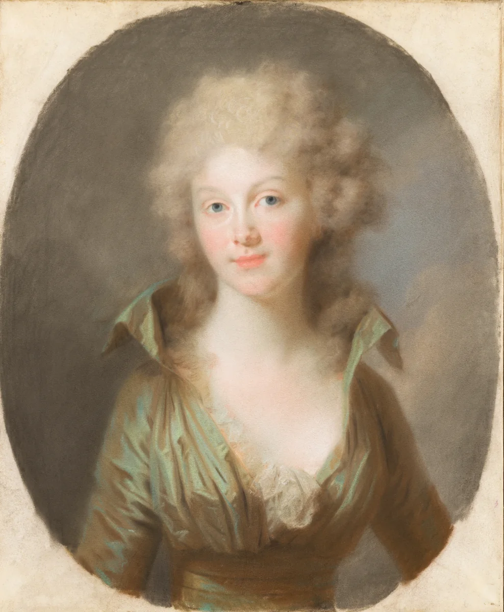 Portrait of Frederika Louise Wilhelmina of Prussia (1774-1837) by Johann Friedrich August Tischbein, pastel, 1785