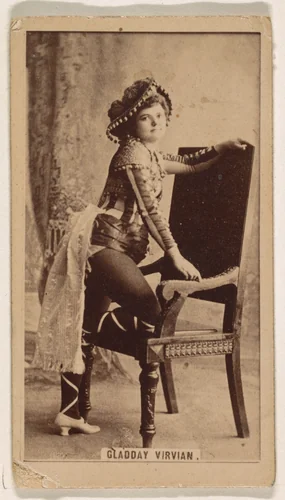 Gladday Virvian, from the Actresses series (N245) issued by Kinney Brothers to promote Sweet Caporal Cigarettes by Kinney Brothers Tobacco Company, photograph, 1890