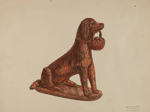 Statuette of a Dog by Frank Fumagalli, index of american design, 1937