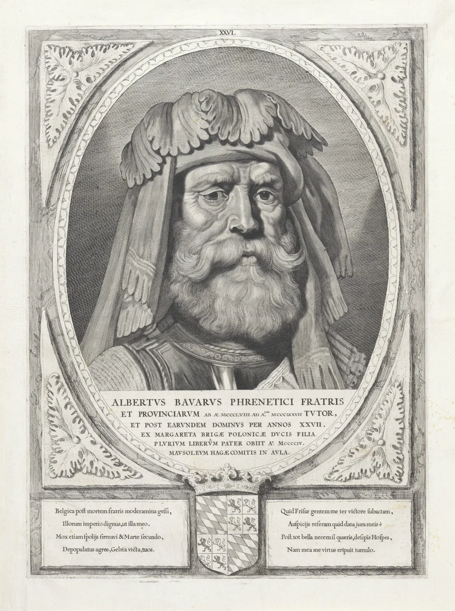Portret van Albrecht van Beieren by Cornelis Visscher, print, 1650