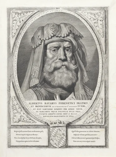 Portret van Albrecht van Beieren by Cornelis Visscher, print, 1650