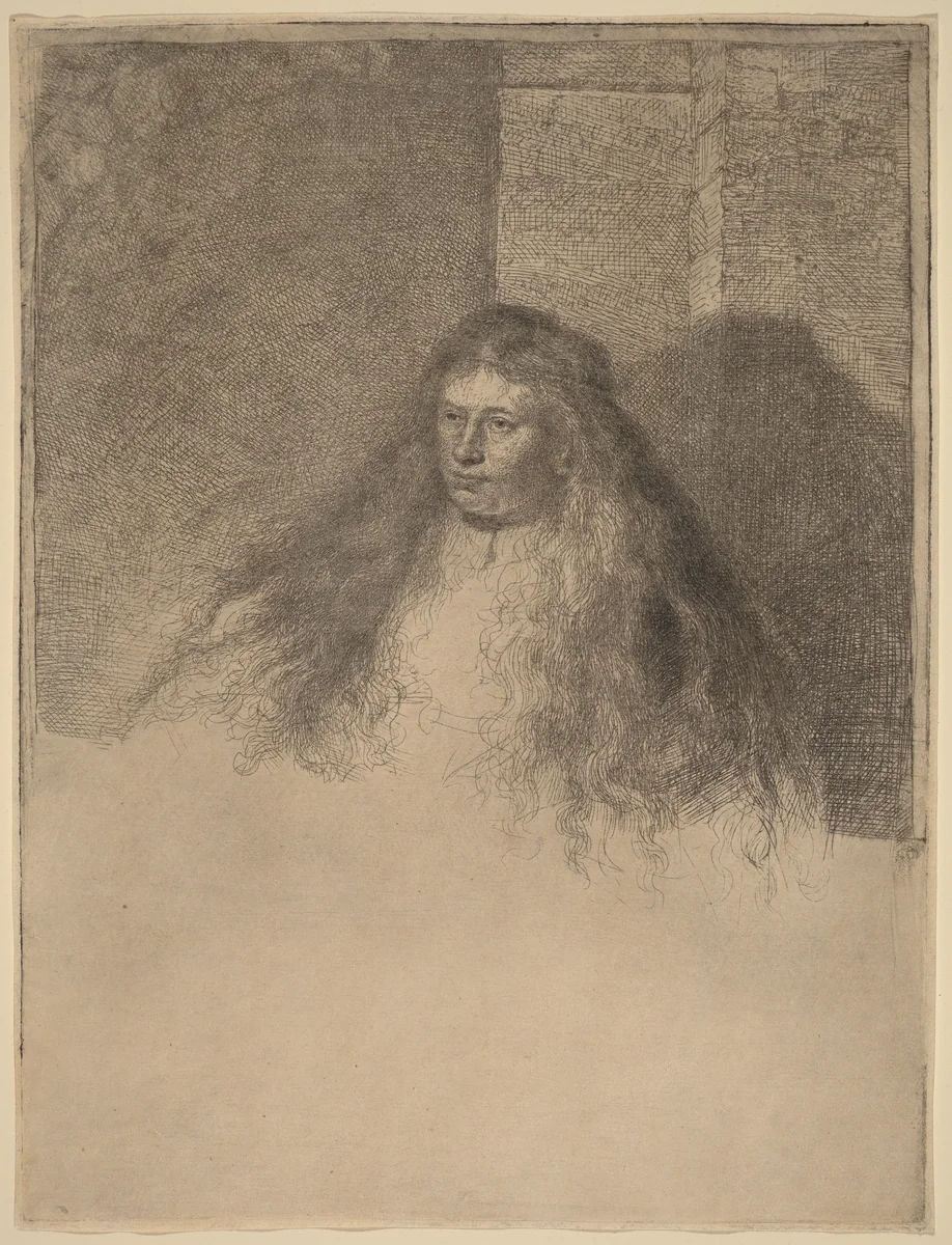 The Great Jewish Bride by Rembrandt van Rijn, print, 1635