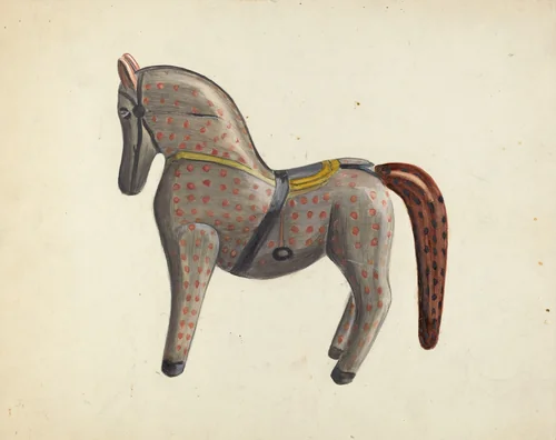 Toy Horse by Mina Lowry, index of american design, 1935-1942