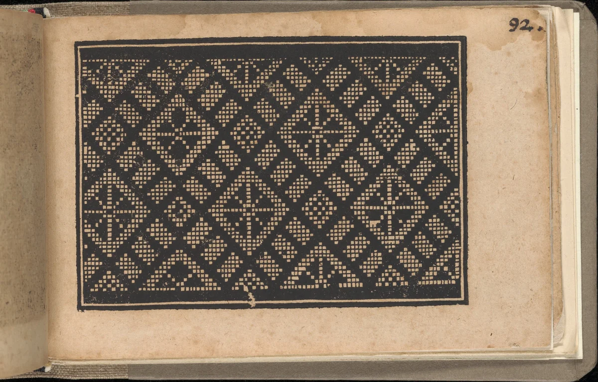 Schön newes Modelbuch (Page 92r) by Sigismundus Latomus, book, 1608