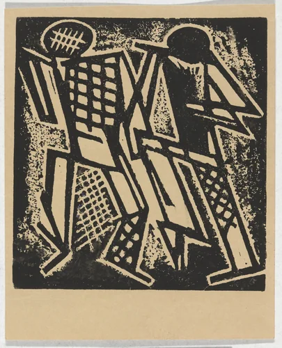 Untitled (Two Figures) by Varvara Stepanova, print, 1920