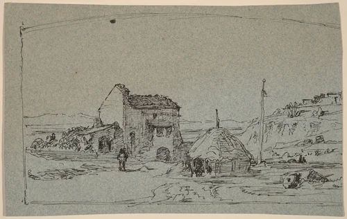 Tuscany by Elihu Vedder, drawing, 1858