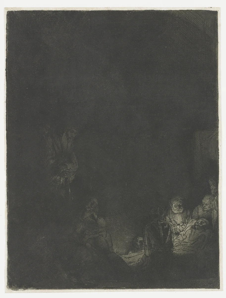 The Entombment by Rembrandt van Rijn, print, 1654