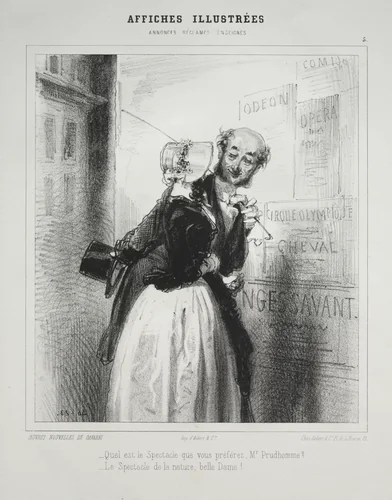 Affiches Illustrées by Paul Gavarni, print, 1824-1866