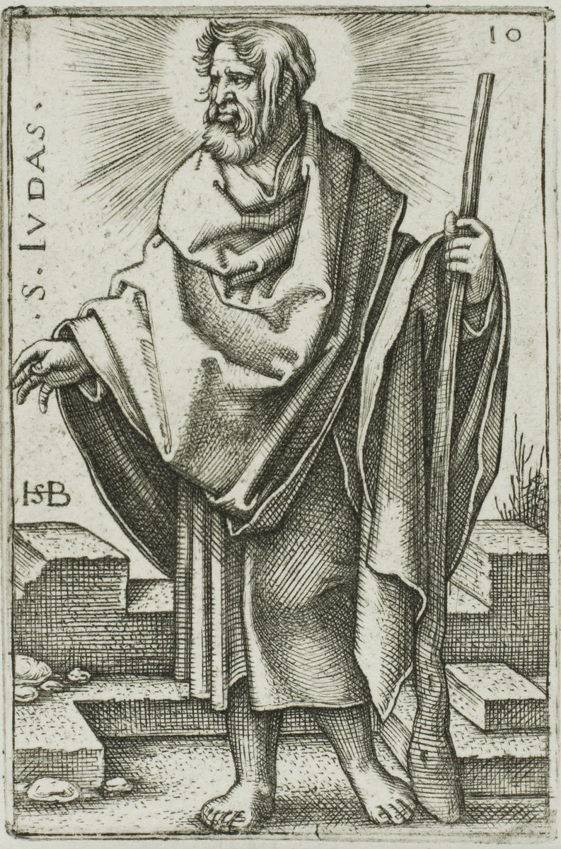 St. Jude, plate 10 from The Twelve Apostles by Sebald Beham, print, 1545