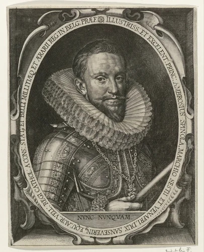 Portret van Ambrogio Spinola by Crispijn van de Passe, print, 1574-1637