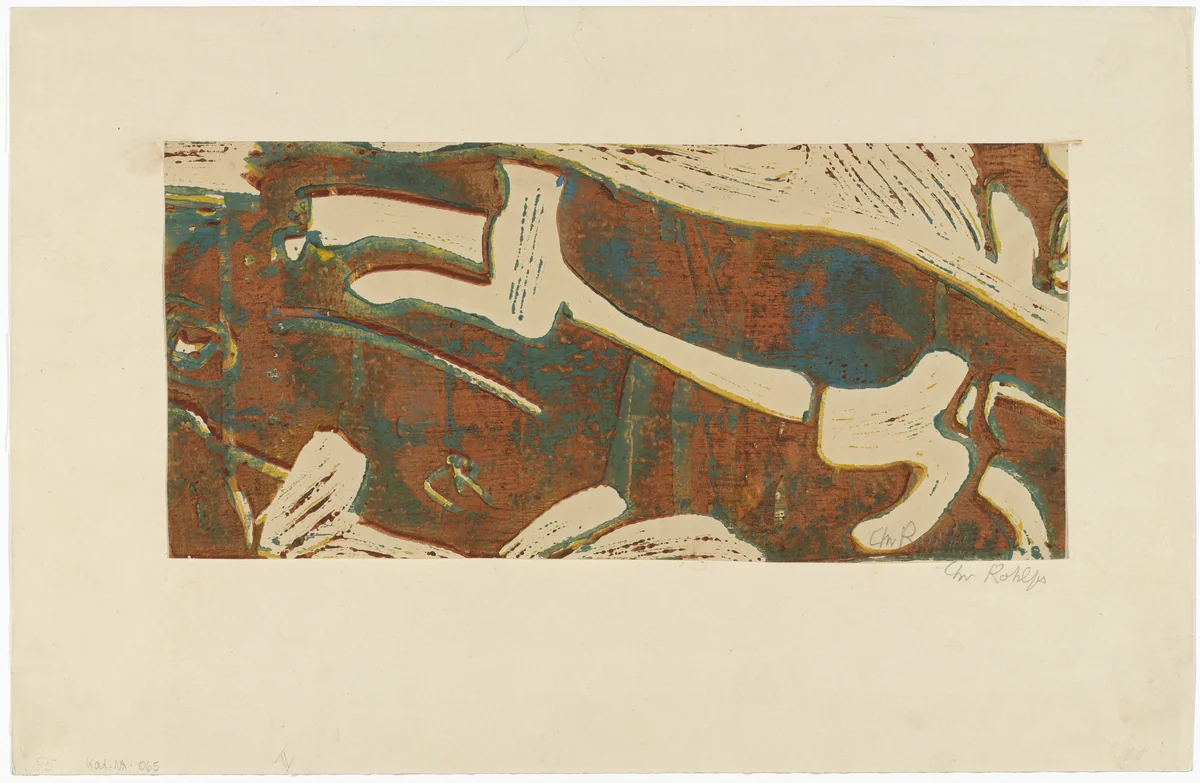 Cat and Mouse (Katze und Maus) by Christian Rohlfs, print, 1912