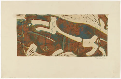 Cat and Mouse (Katze und Maus) by Christian Rohlfs, print, 1912