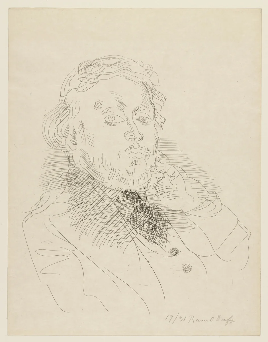 Fernand Fleuret by Raoul Dufy, print, 1930