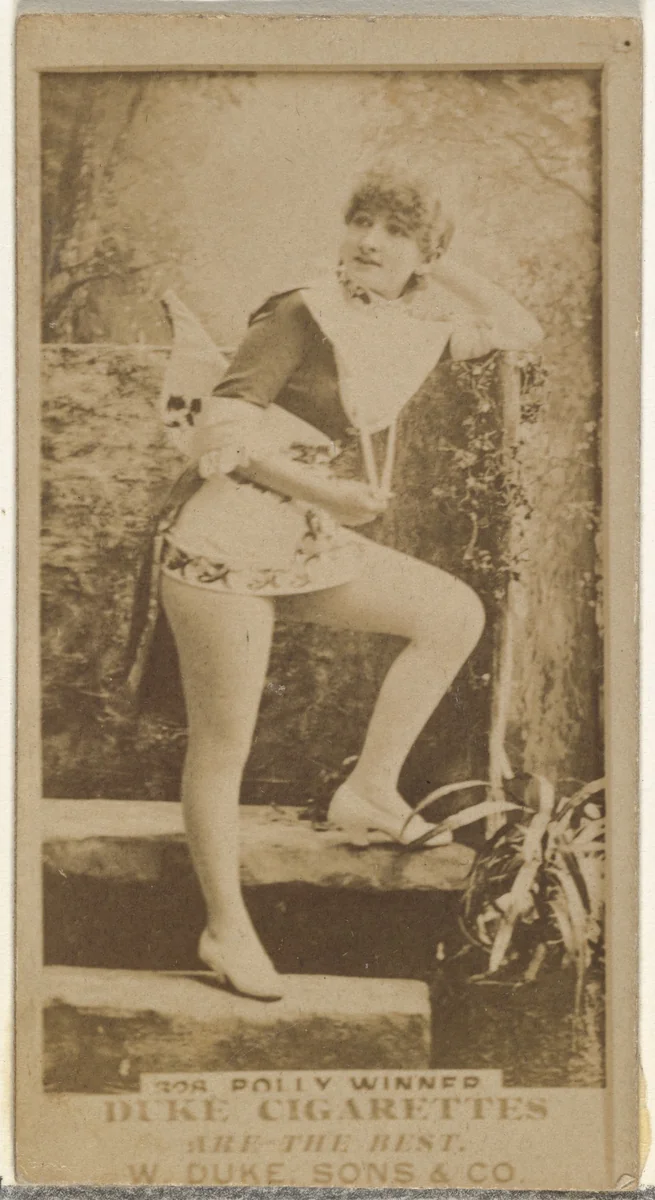 Card Number 328, Polly Winner, from the Actors and Actresses series (N145-7) issued by Duke Sons & Co. to promote Duke Cigarettes by W. Duke, Sons & Co., photograph, 1880-1889