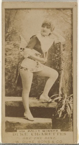 Card Number 328, Polly Winner, from the Actors and Actresses series (N145-7) issued by Duke Sons & Co. to promote Duke Cigarettes by W. Duke, Sons & Co., photograph, 1880-1889