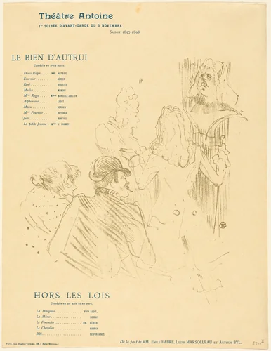 Homage to Moliere (Hommage à Molière) by Henri de Toulouse-Lautrec, print, 1897