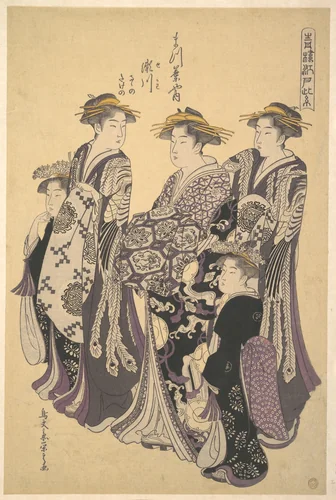 The Oiran Segawa of Matsubaya (the House of Pine) by Chōbunsai Eishi (鳥文斎栄之), print, 1778-1798