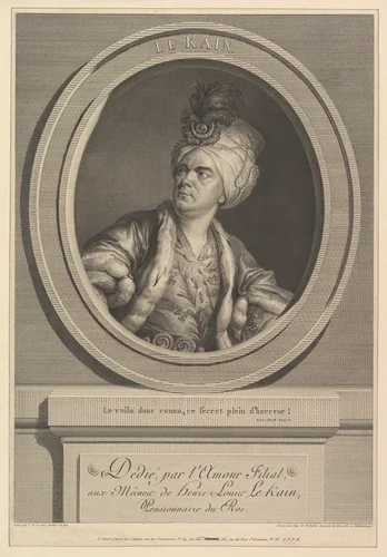 Portrait of Henri-Louis Le Kain by Augustin de Saint-Aubin, print, 1788