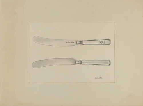Silver Knife by Charlotte Winter, index of american design, 1936