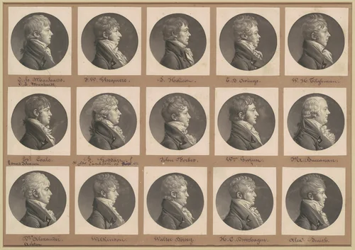 Saint-Mémin Collection of Portraits, Group 29 by Charles B. J. Févret de Saint-Mémin, volume, 1804