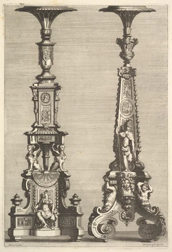 Two Torchères by Juan Dolivar, print, 1692