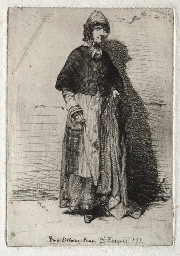 Twelve Etchings from Nature: La Mère Gérard by James McNeill Whistler, print, 1858