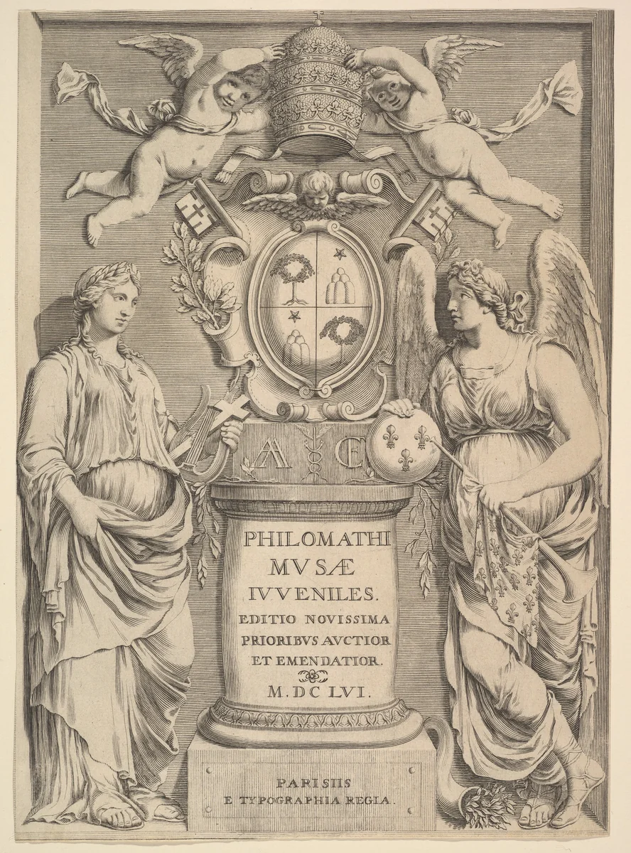 Title Page: Philomathi Musae Juveniles by Claude Mellan, print, 1655