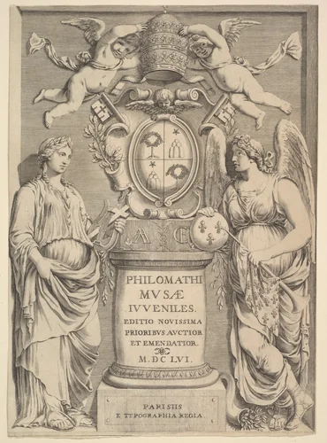 Title Page: Philomathi Musae Juveniles by Claude Mellan, print, 1655