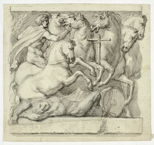 Copy after Sarcophagus by Unknown Artist, drawing, 1701-1800