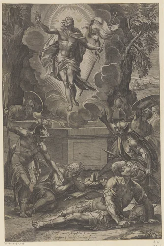 Opstanding van Christus by Unknown, print, 1530-1583