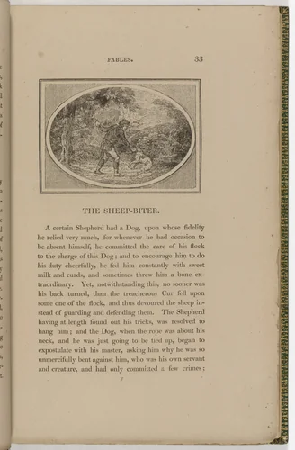 Headpiece (page 33) from The Fables of Aesop by Thomas Bewick, illustrated book, 1818
