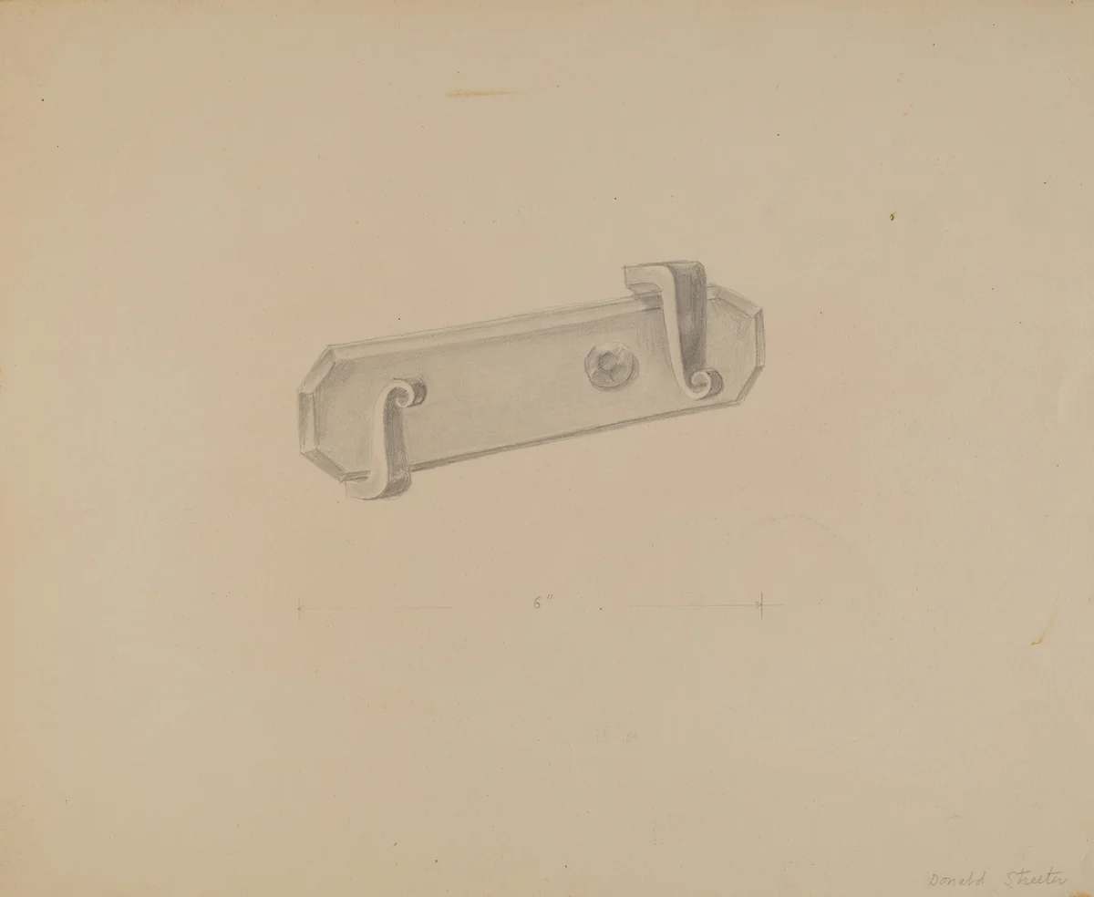 Door Catch by Donald Streeter, index of american design, 1936