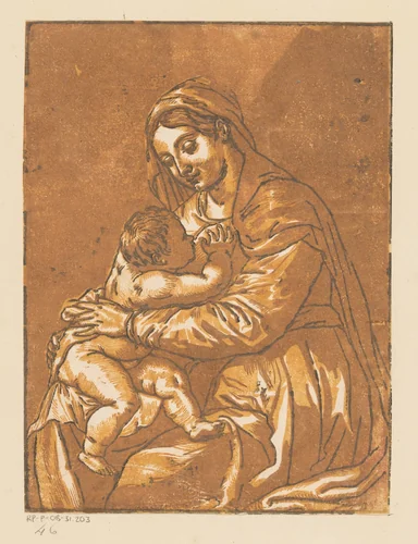 Maria met Kind by anonymous, print, 1496
