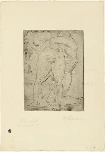 Passion II (Leidenschaft II) by Wilhelm Lehmbruck, print, 1914