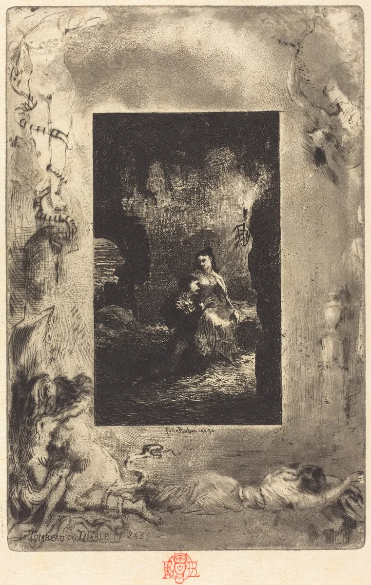 Le Tombeau du Diable (The Devil's Tomb) by Félix-Hilaire Buhot, print, 1879-1880