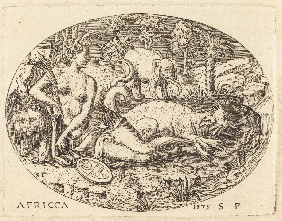 Africa by Etienne Delaune, print, 1575