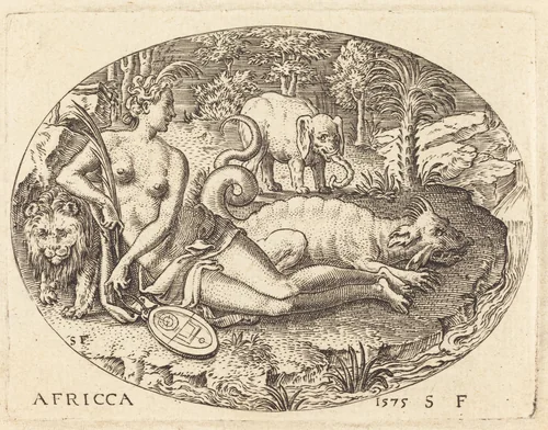 Africa by Etienne Delaune, print, 1575