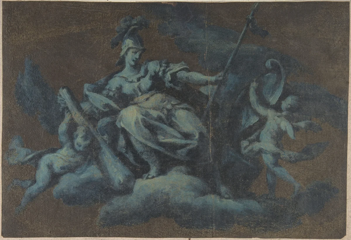 Allegorical Figure of Force by anonymous, drawing, 1700-1800