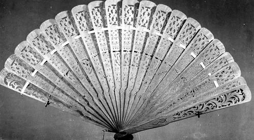 Fan by India, textile, 1801-1900