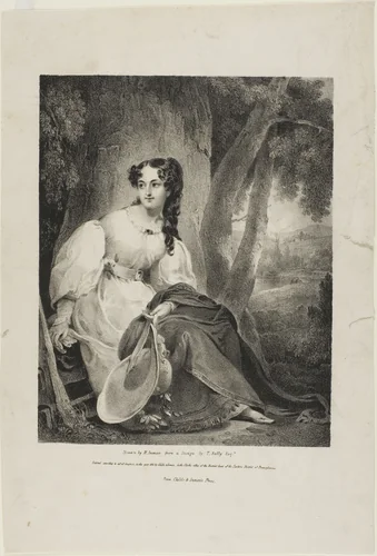 Portrait of Mrs. Henry Inman by Henry Inman, print, 1831