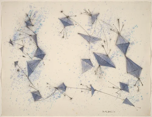 Blue Sky Buckets by Dorothy Dehner, drawing, 1953